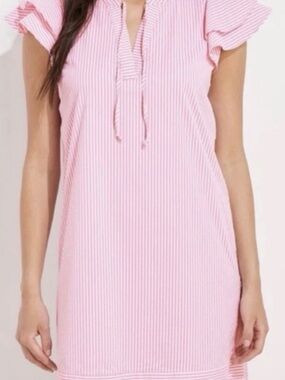 Vineyard Vines Pink and White Striped Mini Dress